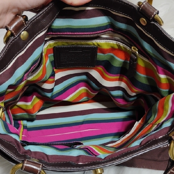 Authentic Coach Lily Legacy Turn Lock Brown Leather Shoulder Bag W Dust Bag - Picture 10 of 15